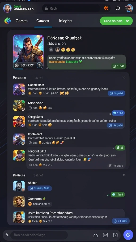 Screenshot menunjukkan karakter utama dalam aksi di dunia game.