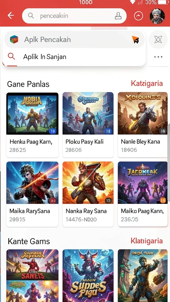 Tampilan awal yang menarik dengan navigasi yang mudah.