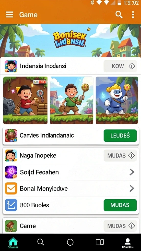 Beragam permainan yang tersedia dalam satu aplikasi.