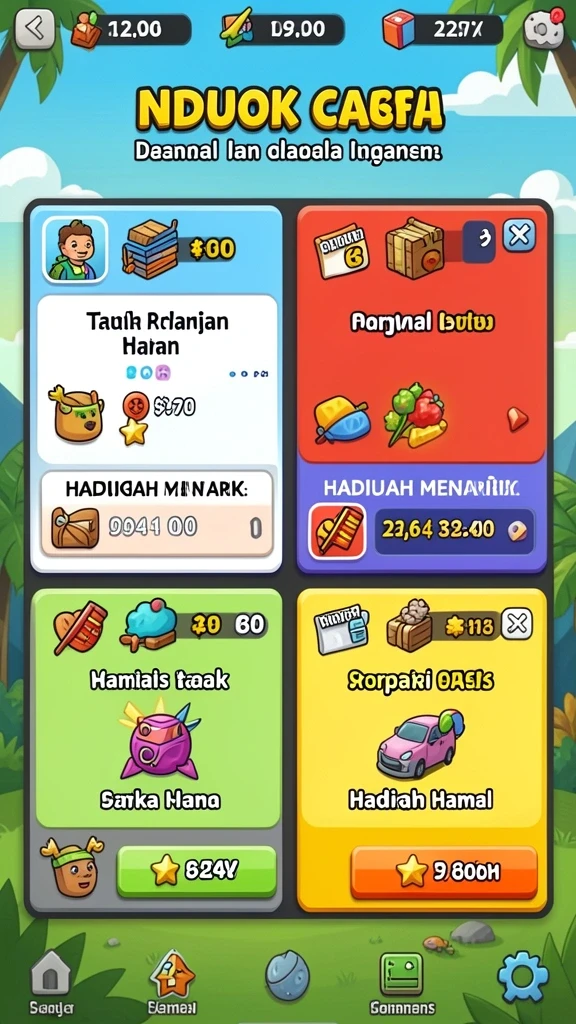 Tampilan grafis menawan dalam dunia petualangan.