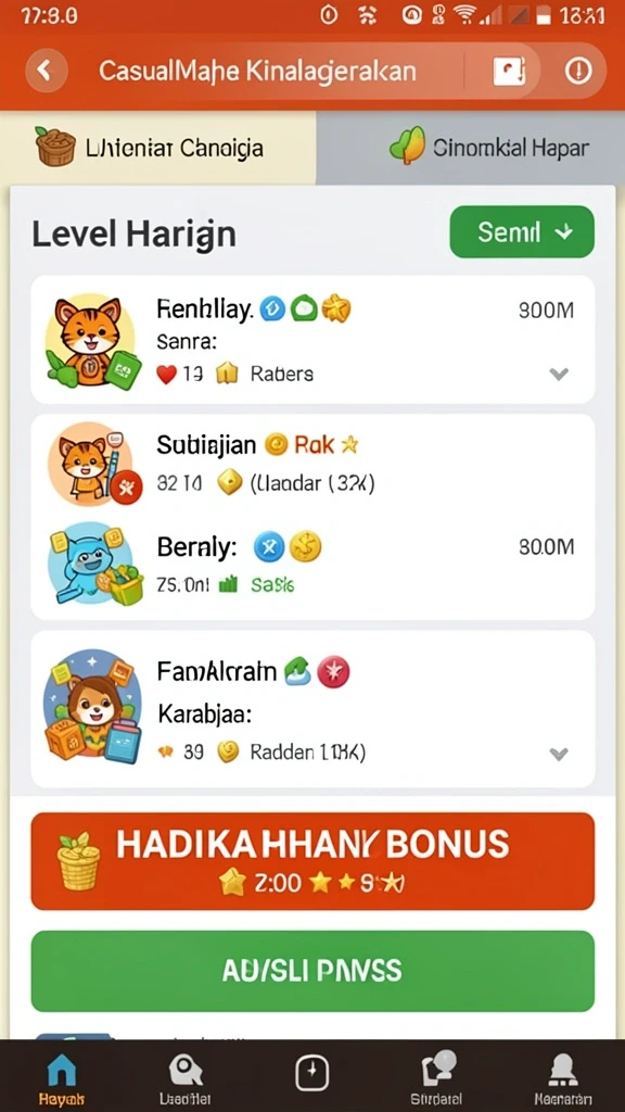Antarmuka aplikasi yang cerah dan mudah digunakan.