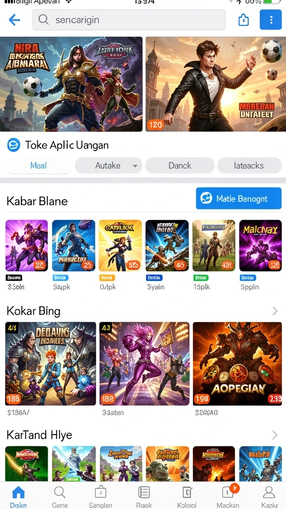 Banyak pilihan permainan menarik dan seru.