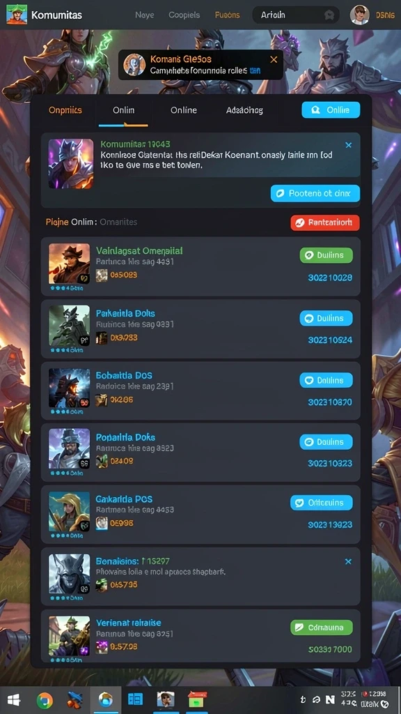 Pengguna dapat melihat karakter dan upgrade terbaru dalam screenshot ini.