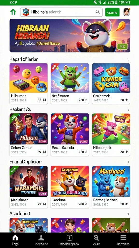 Level permainan yang menantang dan seru.