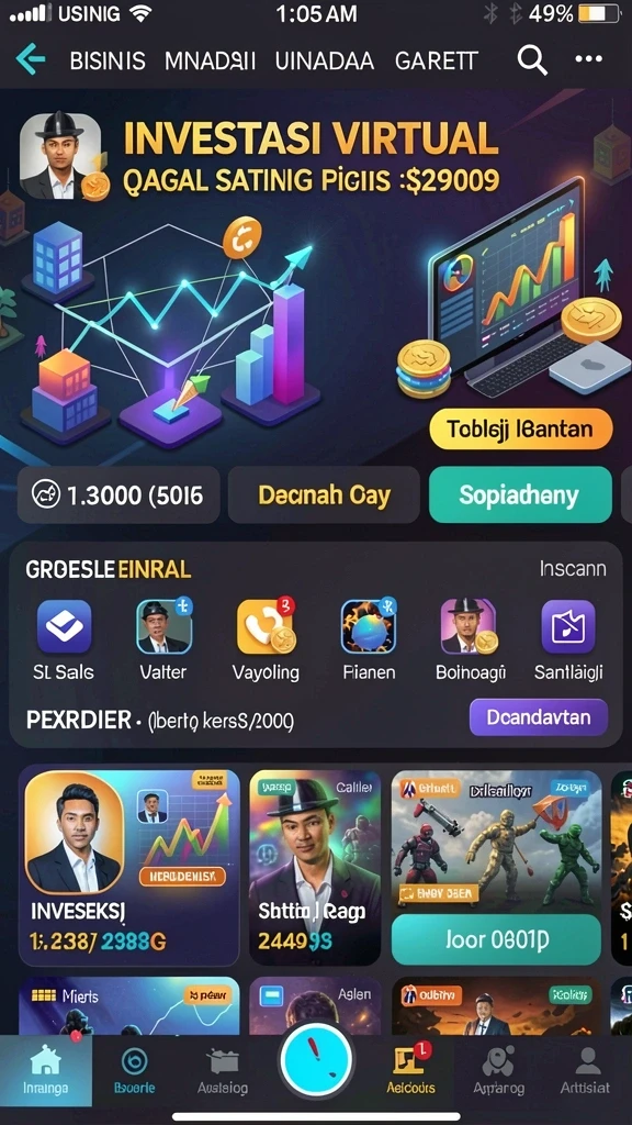 Tampilan utama LUCKYDF yang penuh warna dan ceria.