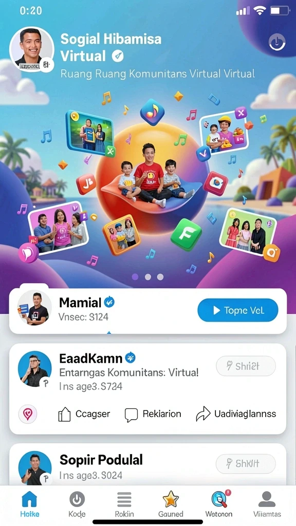 Grafis yang menarik dan warna-warni.