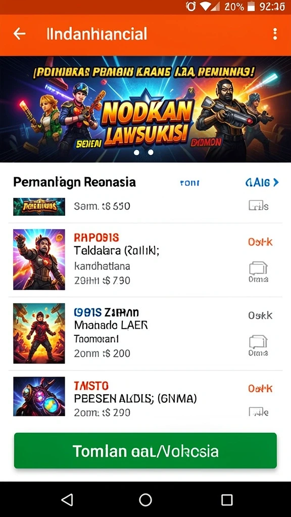 Tampilan utama OLX888 yang menawan dan interaktif.