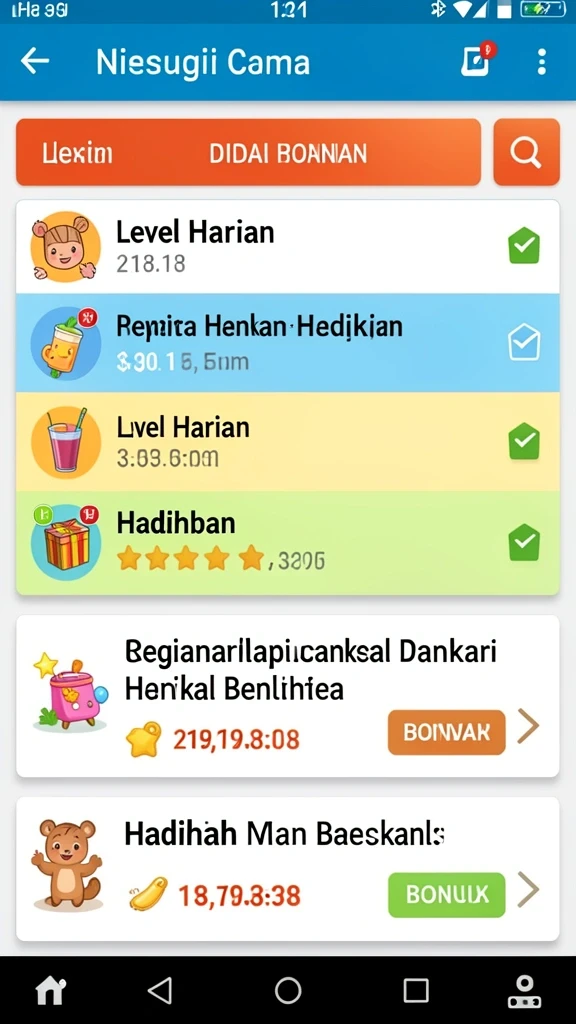 Karakter yang beragam dan unik.
