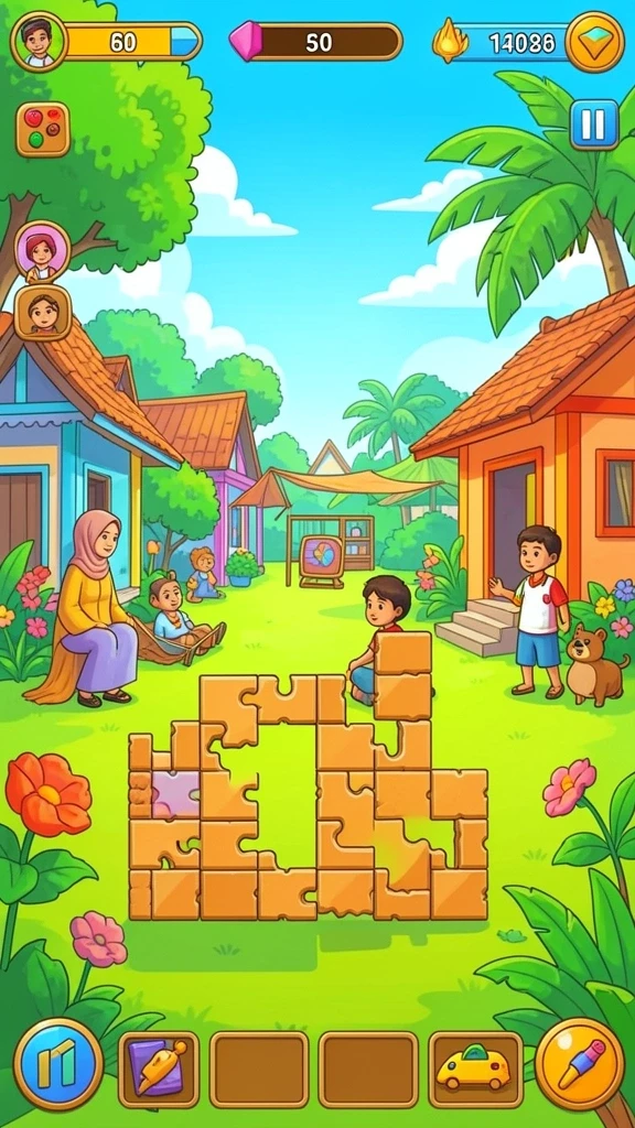 Berinteraksi dengan petani lain di kebun mereka.