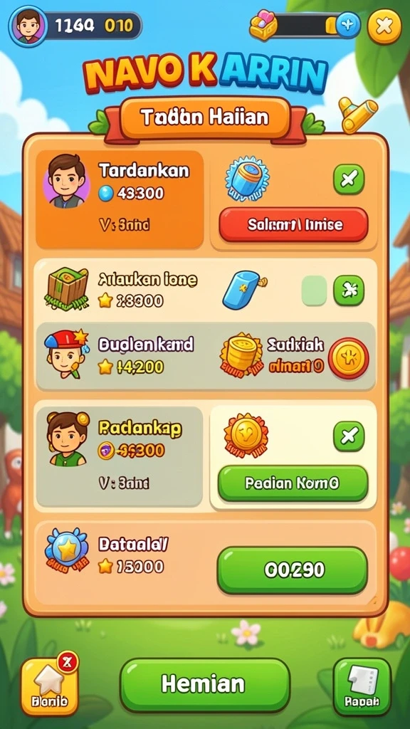 Karakter yang dapat disesuaikan untuk pengalaman unik.